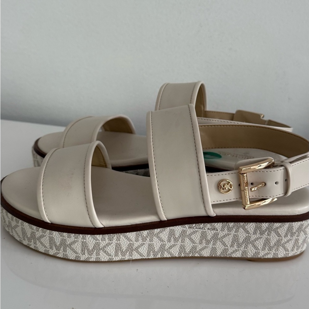 Michael Kors Cream Platform Sandals